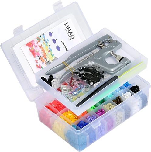 LIHAO Snaps and Snap Pliers Set for Sewing Crafts