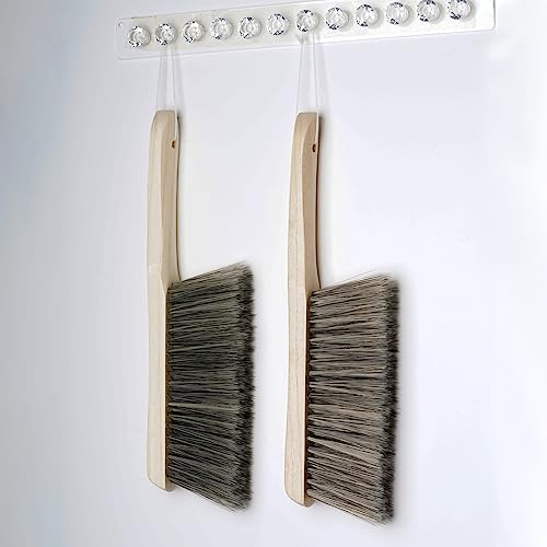 Rbenxia 2 Pieces Wooden Handle Soft Bristle Dust Brushes