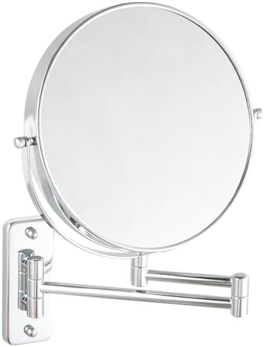 Wall Mounted Makeup Mirror with 1X10X Magnification and 360 Swivel