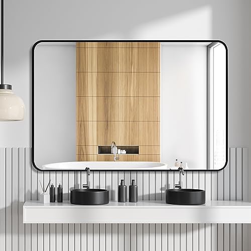 ARTWIND 40x30 Inch Modern Wall Mirror with Black Frame