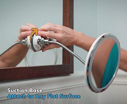 5x Magnification 7 Flexible Makeup Mirror with Strong Suction