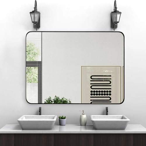 CULER 30x40 Inch Black Frosted Wall Mirror