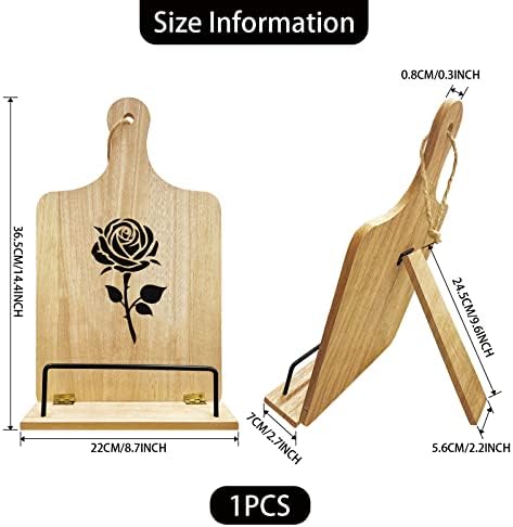 PLIGREAT Rose Adjustable Cookbook Stand