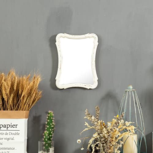 Sintosin Rustic Wood Framed Wall Mirror 12x9 Inches