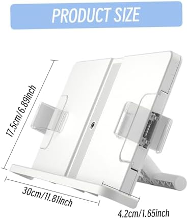 CAKEEYUM Expandable Adjustable Book Stand for Reading