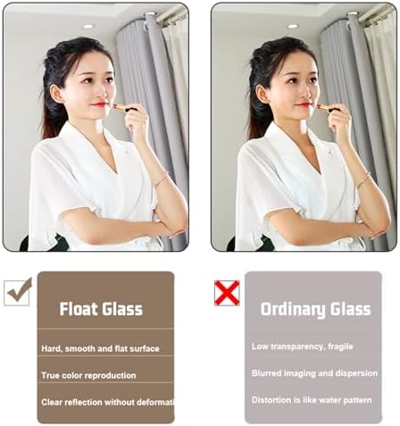 NOIRDA Gold Rectangular Framed Wall Mirror 30x40cm