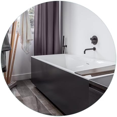 NOIRDA 35cm Round Frameless Shatterproof Mirror