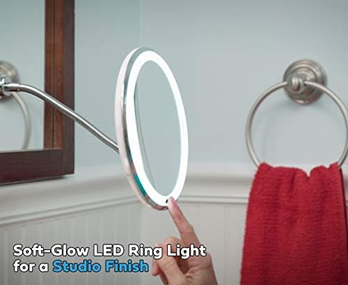 5x Magnification 7 Flexible Makeup Mirror with Strong Suction