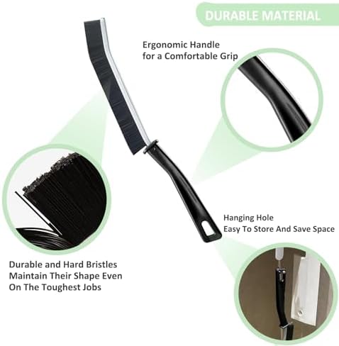 GENORMBRANDT Hard Bristle Crevice Cleaning Brush - 3 PCS Multifunctional Tool
