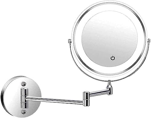 Bleslin Wall Mounted Makeup Mirror with 360 Rotation and 10X Magnification