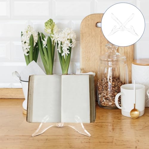 Zerodeko Acrylic Cookbook Stand Holder Book Display