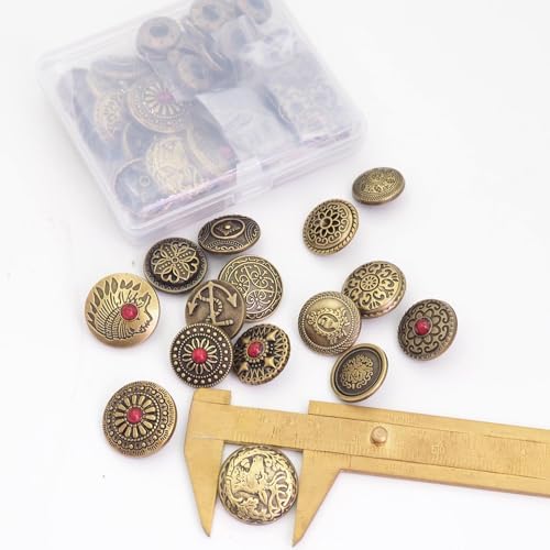 Youmeizer Antique Fasteners Snap Buttons Set Bronze