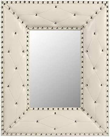 Dyncan Decorative Wall Mirror with Rivet Design 21x26 Inches