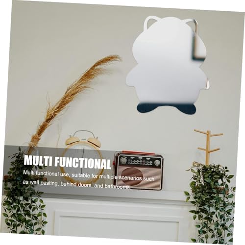 Vaguelly Hamster Shaped Wall Mirror No Drilling