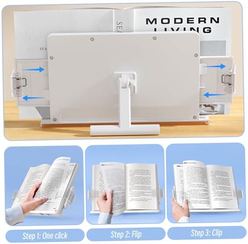 CAKEEYUM Expandable Adjustable Book Stand for Reading