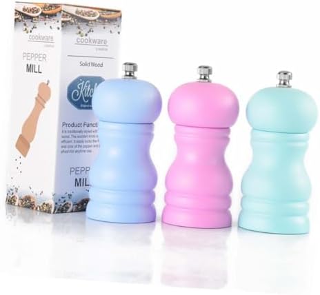 KICHOUSE Manual Pepper Wooden Mill with Ceramic Core