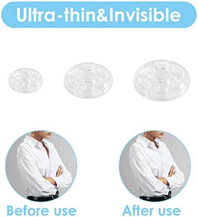 100 Sets Clear Sew-on Snap Buttons for Sewing and DIY