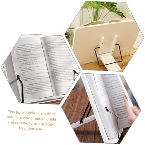 Adjustable Wooden Book Stand for Desk Reading Display