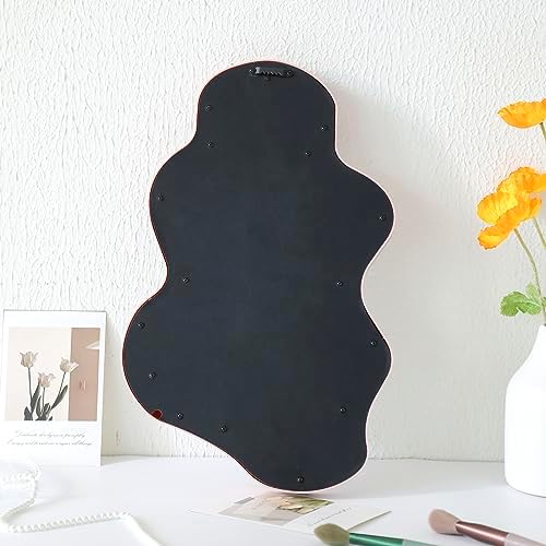 Funky Wavy Mirror 16x10 Pink Irregular Wall Hanging