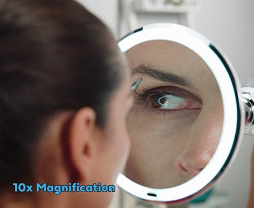 5x Magnification 7 Flexible Makeup Mirror with Strong Suction