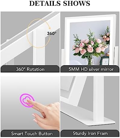 Classic Vanity Mirror with LED Lights and Smart Touch Control