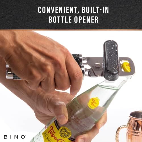 BINO Heavy Duty Stainless Steel Can Opener - Speckled Black