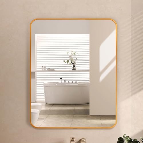 Simple HD White Bathroom Mirror with Aluminum Frame 157 x 236