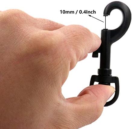 BIKICOCO Swivel Snap Hooks 35 Black Pack of 10