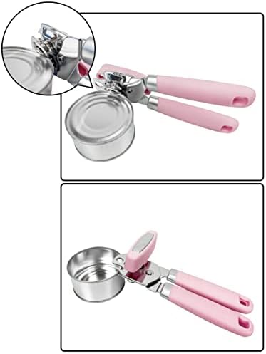 Uyauld Manual Can Opener with Bottle Opener and Silicone Lid Covers - Pink