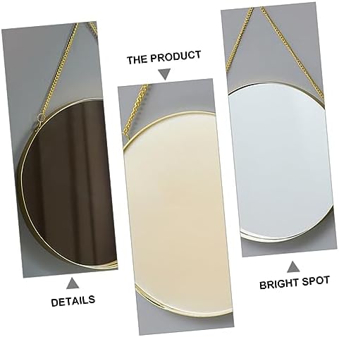 Angoily Wall Makeup Mirror Round Hanging Beauty Mirror