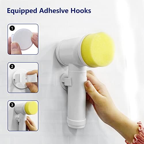 BTRICL Electric Cleaning Scrubber with 3 Brush Heads 1