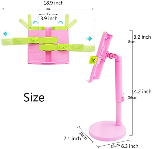 Yuidaaavzz Adjustable Book Stand for Reading Kitchen and Office Use White