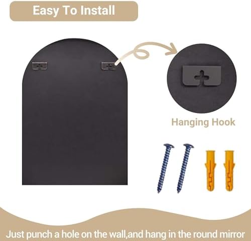 GAOMON 30x40 Arched Wall Mirror with Gold Frame