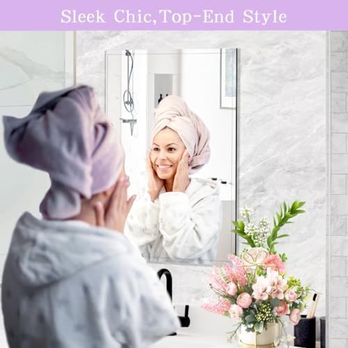 DOIMUSIM Frameless Mirror 14x18 Inch Wall Mount 1