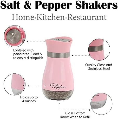 Servette Home Basic Salt Pepper Shakers Pink