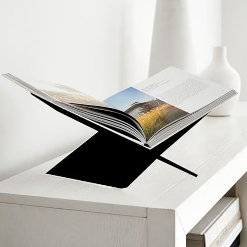 LEOP Clear Acrylic Book Stand for Books Tablets and Magazines