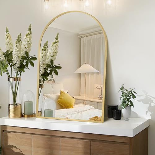 20 x 30 Gold Arched Mirror for Bathroom and Living Room