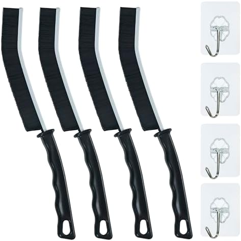 Artkissa 4PCS Hard Bristle Crevice Brush with Hooks