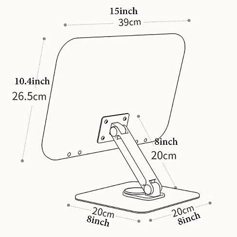 JACCOS Adjustable Book Stand with 360 Rotating Base