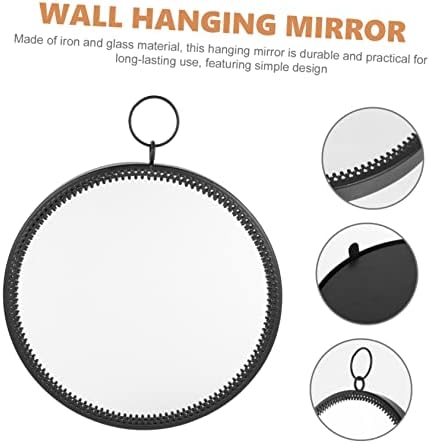 COSMEVIVI Round Black Wall Hanging Mirror 1