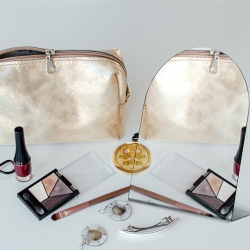 2 Pcs Freestanding Acrylic Desk Mirror 7x9 Inch