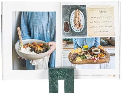 Creative Co-Op Marble Cookbook Stand Green