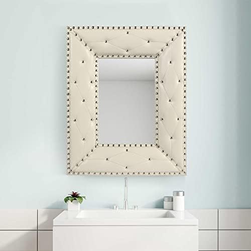 Dyncan Decorative Wall Mirror with Rivet Design 21x26 Inches