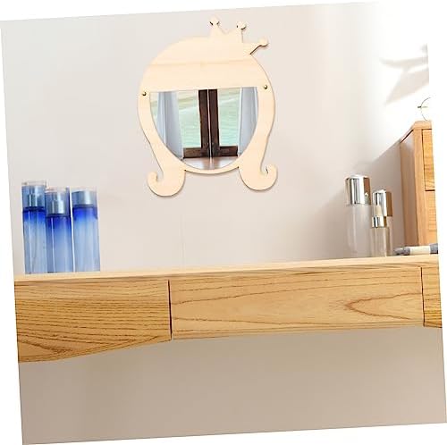 Didiseaon Pink Wooden Vanity Mirror for Women