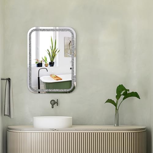 Crystal Crush Diamond Wall Mirror for Bathroom and Bedroom