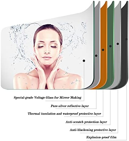 WXZX Wall Mirror with LED Lights and Anti-Fog