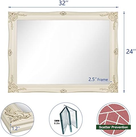 H-A 32x24 Framed Wall Mirror for Bedroom