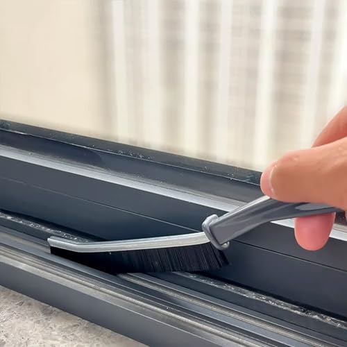 3-Piece Crevice Cleaning Brush Set for Window Sill Gap and Seam