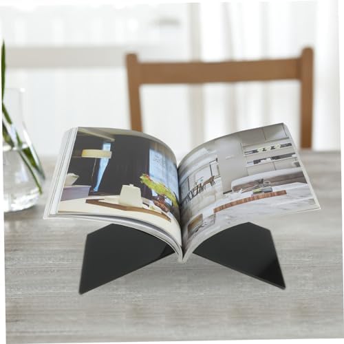 SECFOU Acrylic Cookbook Stand Kitchen Counter Book Holder