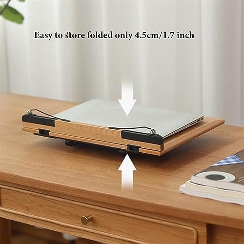 Yuidaaavzz Walnut Book Stand with 360 Rotate